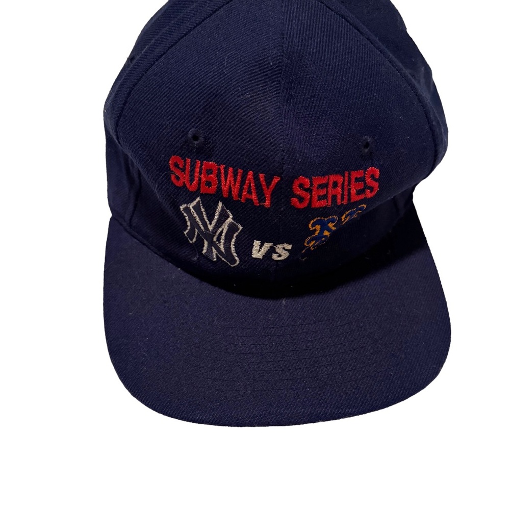 Subway‎ Series Navy Baseball Cap with Embroidered Logos NY Yankees vs NY Mets